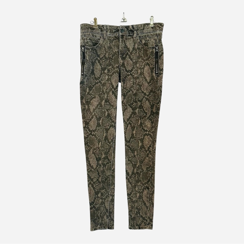 Democracy “Ab” Solution Snake Print Skinny Jeans - Brown and Black Size 4